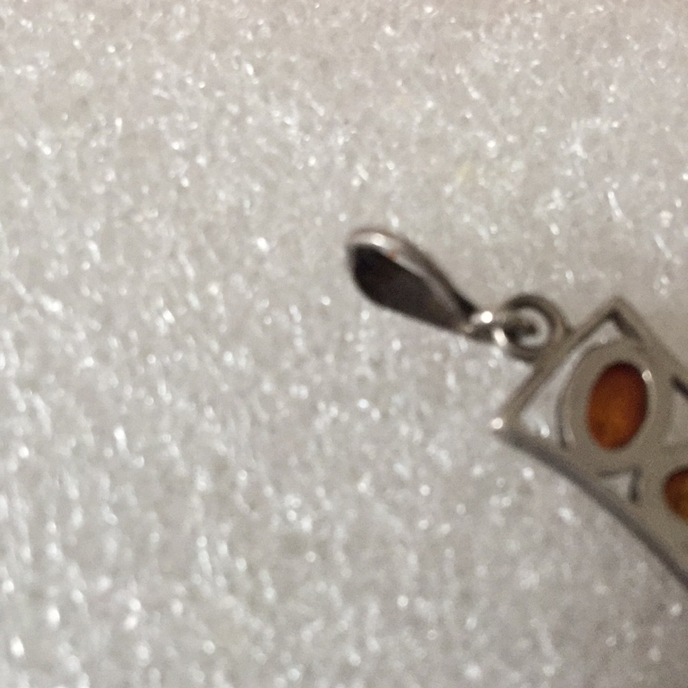 Vintage 925 amber pendent - Picture 4 of 4